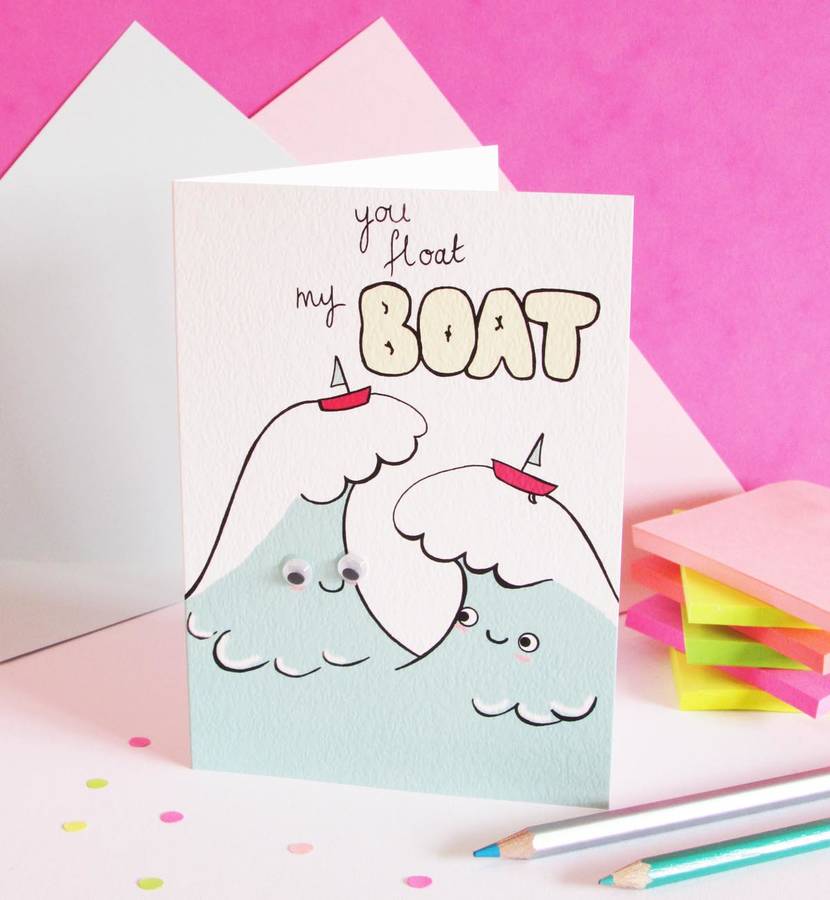'float my boat' anniversary card by fay's studio