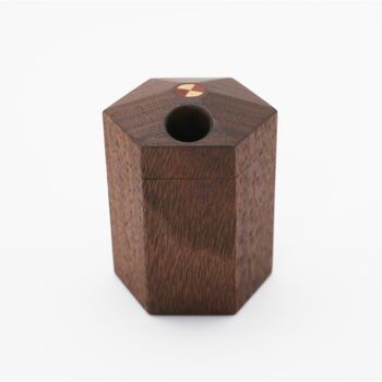 Hexagon Wood Pill Box With Five Compartments, 7 of 10
