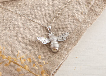 Sterling Silver Bee Necklace, 6 of 7