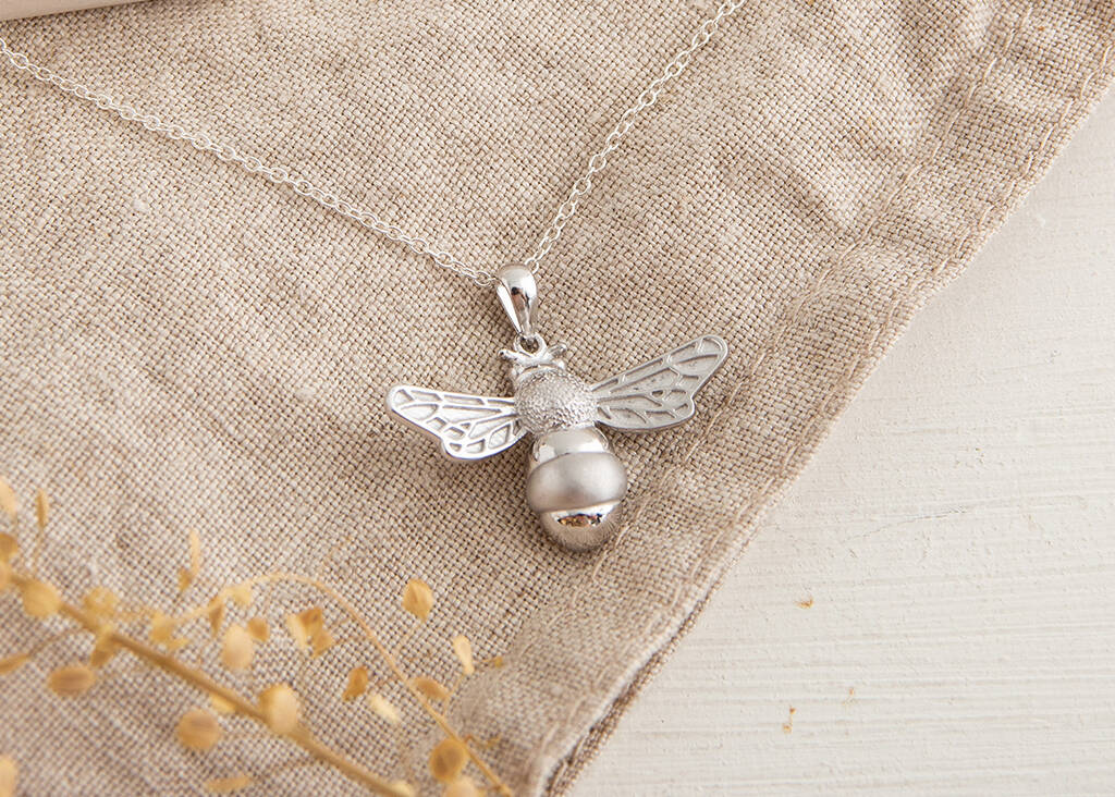 Silver Bumble Bee Necklace By Sophie Jones Jewellery |  notonthehighstreet.com