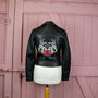 Custom Black Leather Jacket Till Death, thumbnail 1 of 6