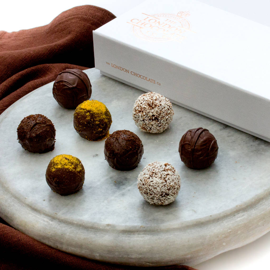vegan friendly chocolate truffle collection gift box by the london