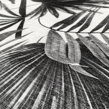 Tropical Black And White Leaves Cushion Cover, 6 of 7