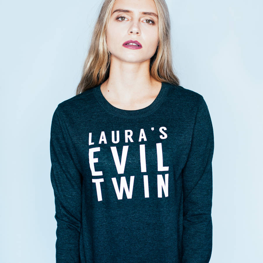 Personalised 'Evil Twin' Halloween Jumper, 1 of 4