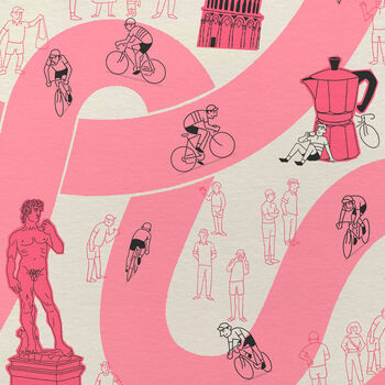 Giro Poster, Cycling Grand Tour Art Print, Gift For Bike Fan, 3 of 8