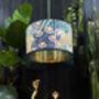 Hawk Moth Lampshade With Gold Lining And Fringing, thumbnail 2 of 8