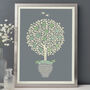 Silver Anniversary Gift Personalised Family Tree Print, thumbnail 1 of 12