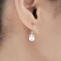 Guinea Pig Drop Hook Earrings In Sterling Silver, thumbnail 1 of 11