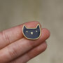 Black Cat Enamel Pin Badge, thumbnail 5 of 6