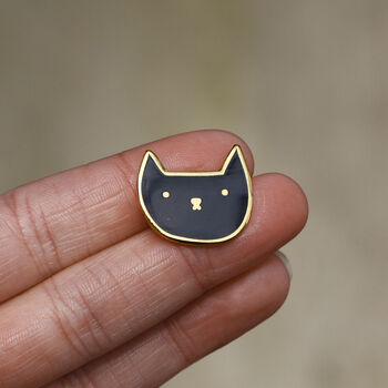 Black Cat Enamel Pin Badge, 5 of 6