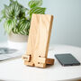 Personalised Phone Charging Stand In Solid Oak, thumbnail 5 of 10