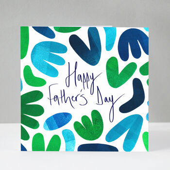 Blue Green Patterned Fathers Day Card, 6 of 7