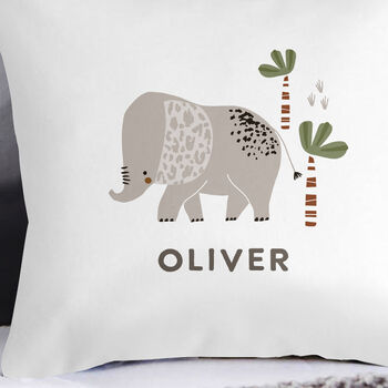 Personalised Elephant Nursery Cushion, 2 of 2