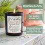 Personalised 35th Coral Wedding Anniversary Meaning Candle, thumbnail 4 of 12