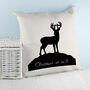 Personalised Reindeer Silhouette Cushion Cover, thumbnail 4 of 5