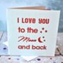 'I Love You To The Moon And Back' Laser Cut Card, thumbnail 1 of 4