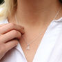 Silver And 18ct Gold Plated Flower Initial Necklace, thumbnail 2 of 5