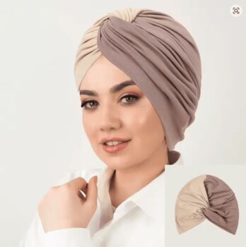 Chemo Headwear Pre Tied Headscarves Cancer Turban Headwrap Duo Colours, 6 of 10