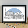 Kirkcaldy Landmarks Skyline Art Print Unframed, thumbnail 3 of 6