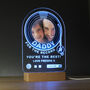 Personalised Record Photo Upload Wooden Based LED Light, thumbnail 3 of 4