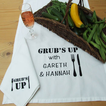 Personalised Organic Table Runner And Napkin Set, 8 of 9