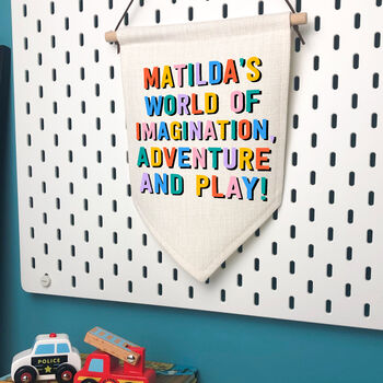 Personalised Child's Imagination Play Room Hanging Sign, 6 of 9