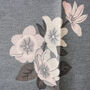 Cherry Blossom Blue Or Grey Autumn Winter Scarf, thumbnail 5 of 9