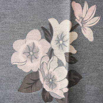 Cherry Blossom Blue Or Grey Autumn Winter Scarf, 5 of 9