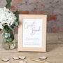 Scattered Hearts Wedding Drop Top Frame Guest Book, thumbnail 6 of 6