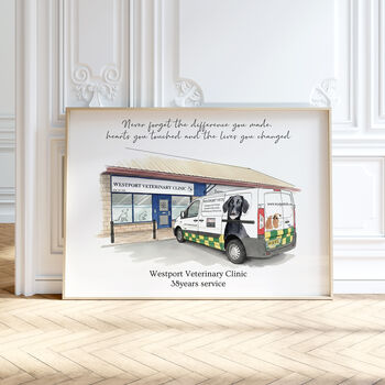 Personalised Watercolour Illustration Retirement And Leaving Gift, 4 of 12