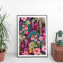 'floral elephants' giclee art print by moha london | notonthehighstreet.com