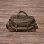 Large Genuine Leather Holdall Green, thumbnail 4 of 11