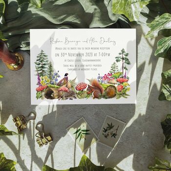 Woodland Evening Invitations And Envelopes, 7 of 8