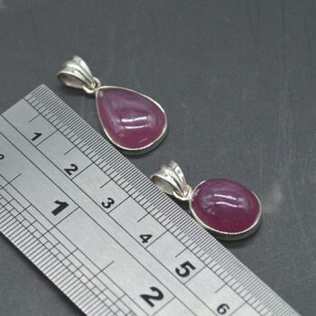 Ruby Sterling Silver Pendant: July Birthstone, 6 of 6