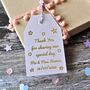 Personalised Gold Foiled Wedding Favour Gift Tag, thumbnail 2 of 5