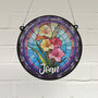 Gladiolus Personalised Stained Glass Effect Suncatcher, thumbnail 3 of 7