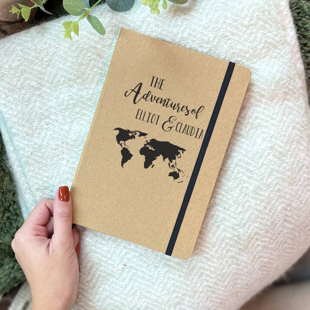Personalised World Map Travel Journal, 1 of 2