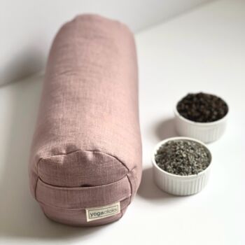 Linen And Lavender Neck Pillow With Buckwheat Hulls, 3 of 10