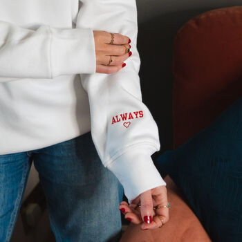 Embroidered Always Forever Sweatshirt Set, 2 of 8