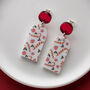 Sterling Silver Festive Christmas Candy Cane Earrings, thumbnail 1 of 3