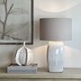 Tall White Crackle Glaze Table Lamp, thumbnail 5 of 6