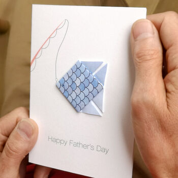 Happy Father's Day Origami Fishing Card, 2 of 5