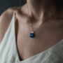 Blue Glass Pendant With Ashes, Memorial Jewellery, thumbnail 1 of 12