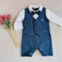 Personalise Name Baby Boy's All In One Outfit, thumbnail 2 of 7