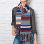 College Scarf Knitting Kit Moody Blues, thumbnail 2 of 10