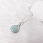 Aquamarine March Birthstone Sterling Silver Necklace, thumbnail 1 of 5
