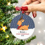 Baby's First Christmas Snowy Reindeer Bauble, thumbnail 3 of 7
