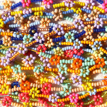 Set Of Three Beaded Daisy Bracelets, 5 of 9