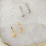 Moon And Star Mix And Match Huggie Hoop Earrings, thumbnail 4 of 8