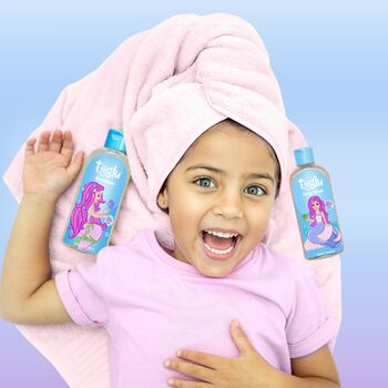 Kids Highly Natural Mermaid Glimmer Shampoo And Body Wash Gift Set, 2 of 8